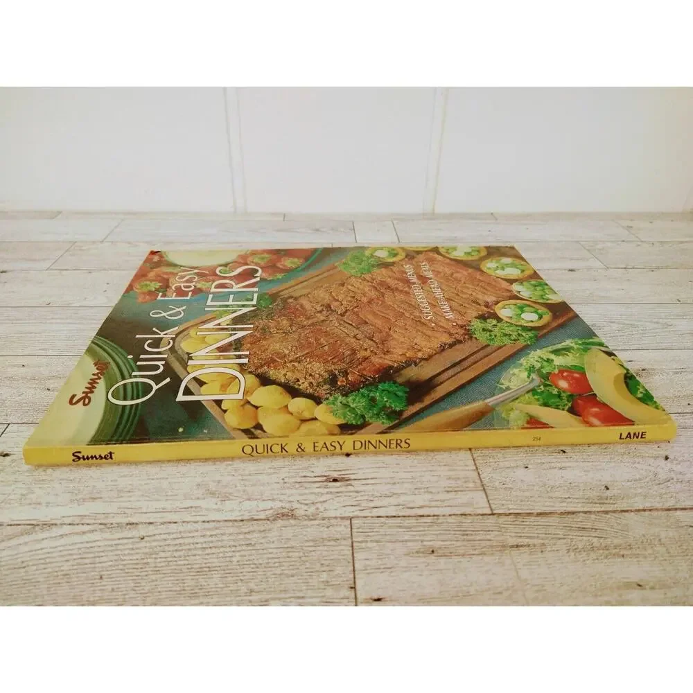 Sunset Quick &‎ Easy Dinners Cookbook - Paperback - Vtg 1966 1st Ed 1st Print